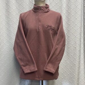 Harley-Davidson size Large Mauve Quarter-Zip Pullover kangaroo pocket warm layer